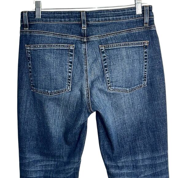 Eileen Fisher Organic Cotton Stretch Slim Jeans Sz 2 Dark Wash Sustainable Denim - Picture 5 of 8